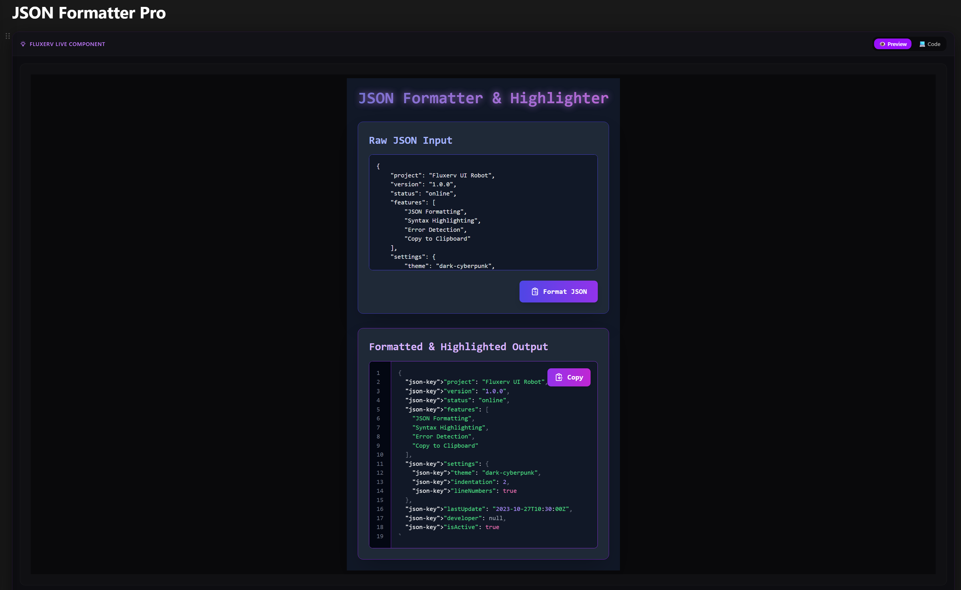 JSON Formatter
