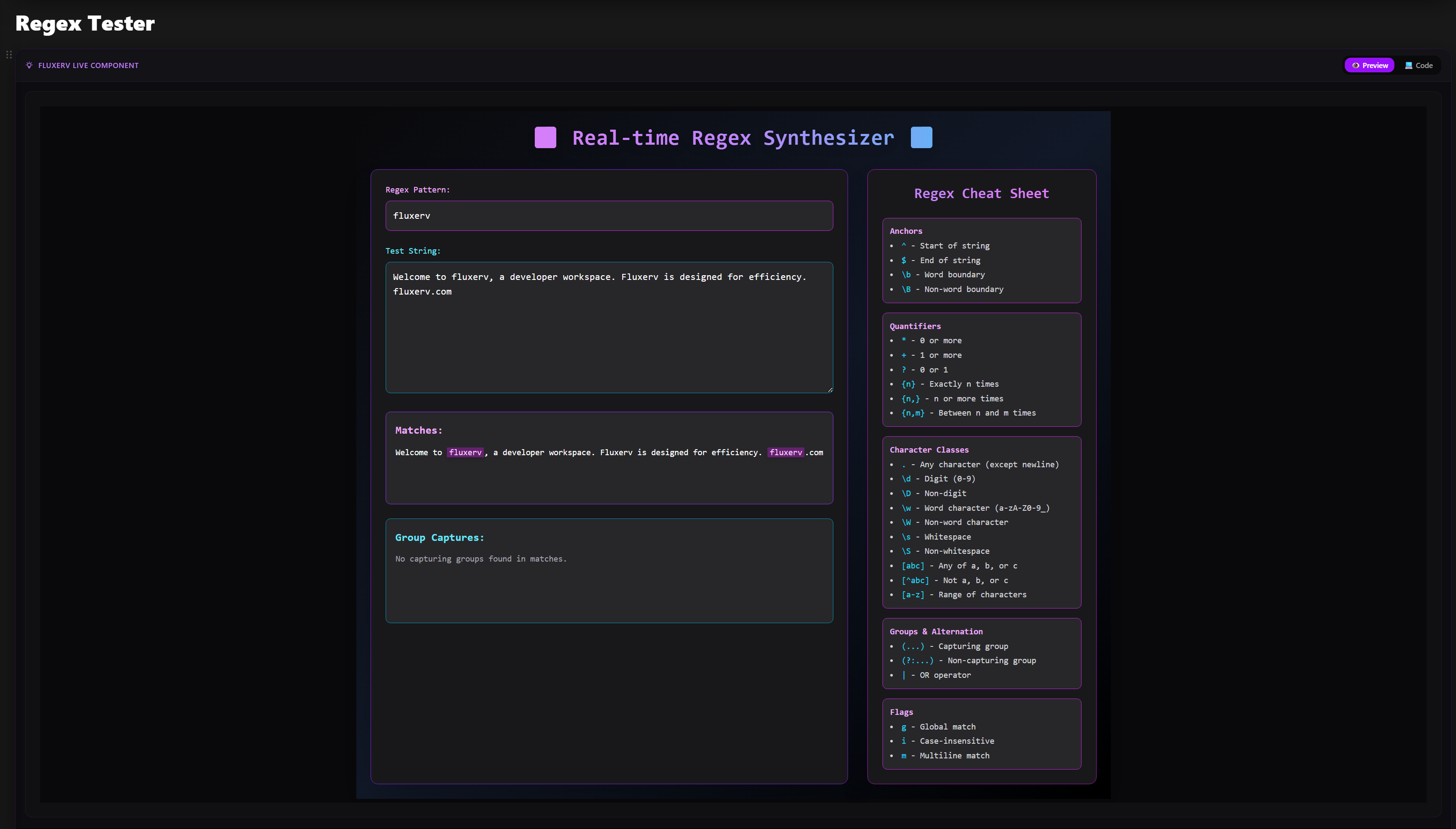 Regex Tester