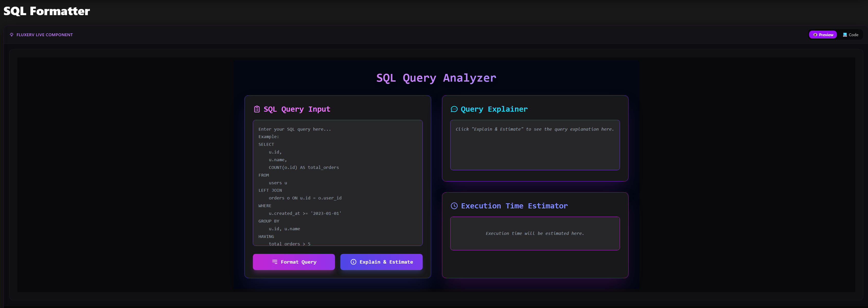 SQL Formatter